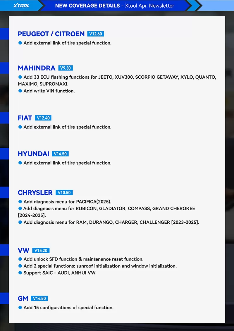XTOOL Monthly Newsletter | 2025 Apr.